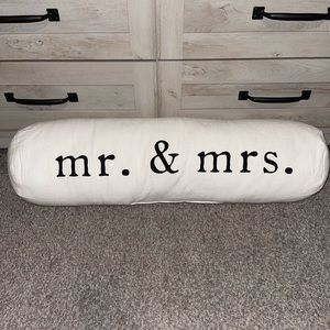 Mr. & Mrs. Bolster Throw Pillow